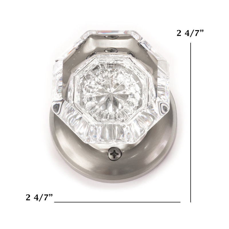 Netropol Knob with Circle Rosette, Satin Nickel