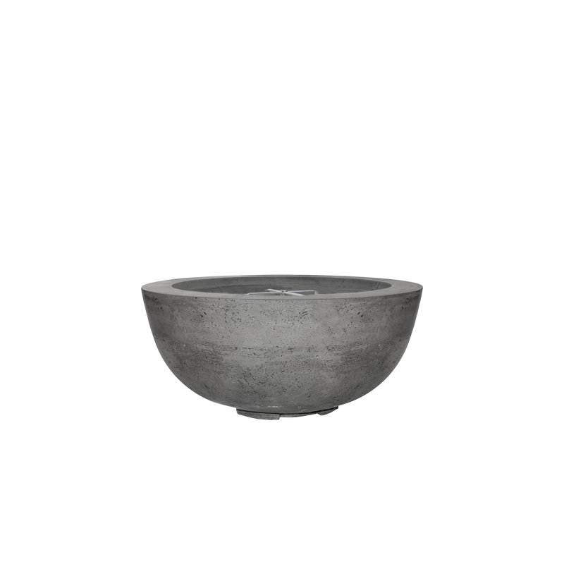 Foyer d'extérieur en béton Raposa, Gris, H 18 po x l 39 po x P 39 po, Gaz naturel