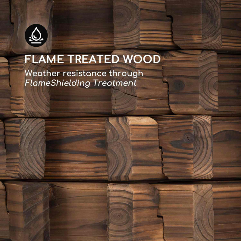 Outdoor Wood Sculptural Fountain