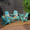 Ensemble de conversation d'extérieur en poly 7 pièces Adirondack