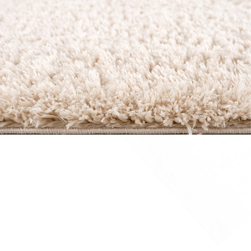 Soft Polyester Shag Area Rug, Cozy Plush Floor Carpet for Living Room Bedroom, Rectangle 5'3" x 7'