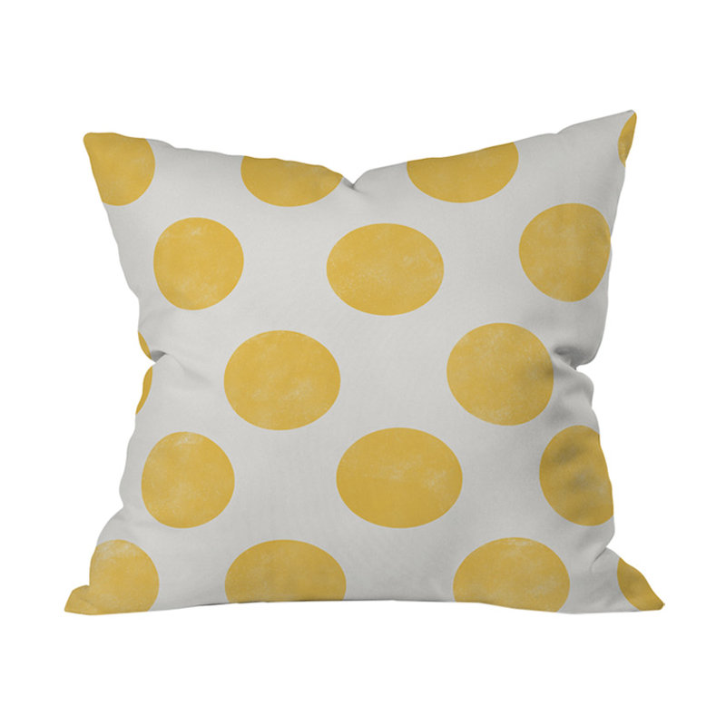 Spring Dots Outdoor Throw Pillow, 18" x 18"