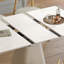 Ensembles de table de salle à manger modernes et peu encombrants avec dalle de roche extensible et chaises en bois pour cuisines compactes