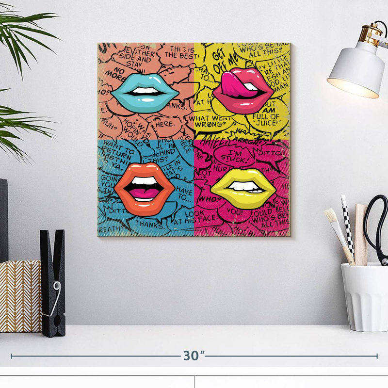 Shuttleworth Comic Lips, 16" H x 16" W