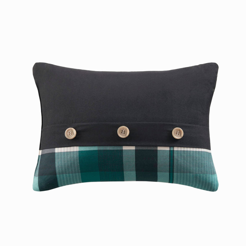 Ensemble de couette à carreaux unis 7 pièces avec draps, bleu sarcelle/noir, taille simple/simple TG