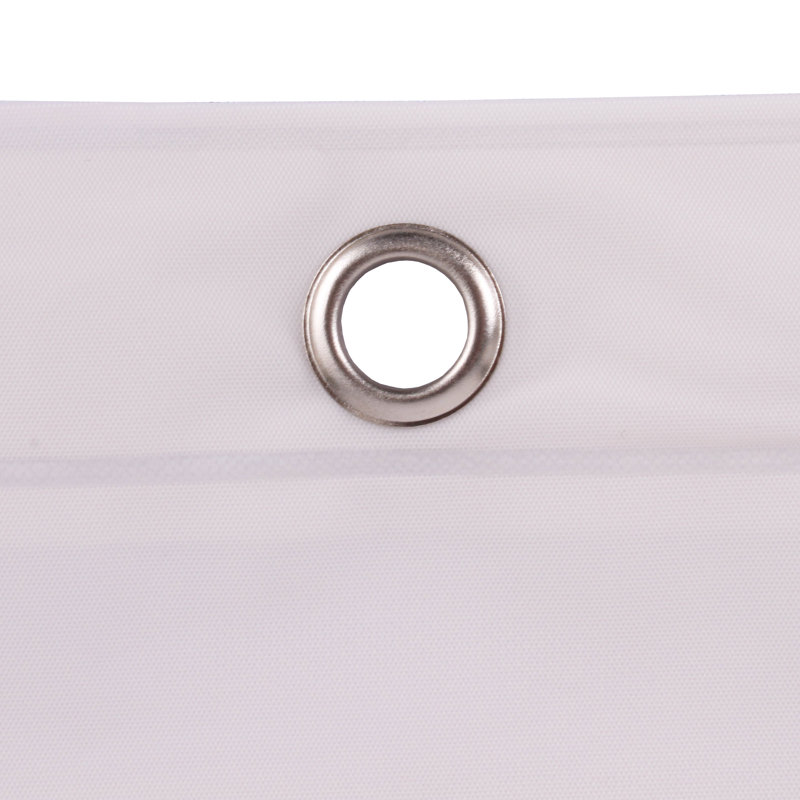 Rideau de douche de couleur unie Kev Steamboat Springs Peva, Blanc