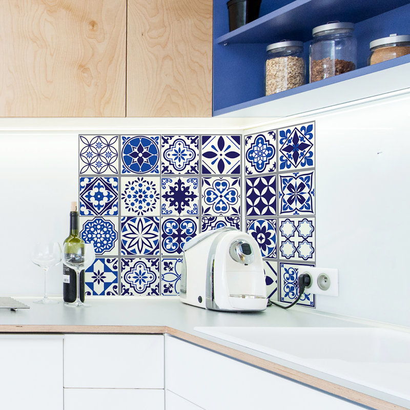 7.87'' W x 7.87'' L Vinyl Peel and Stick Field Tile