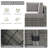  8 Piece Patio Furniture Set with 44" Propane Gas Fire Pit Table, Outdoor Sectional Conversation Set Wicker Rattan Sofa Set with Coffee Table-602347404-602347406