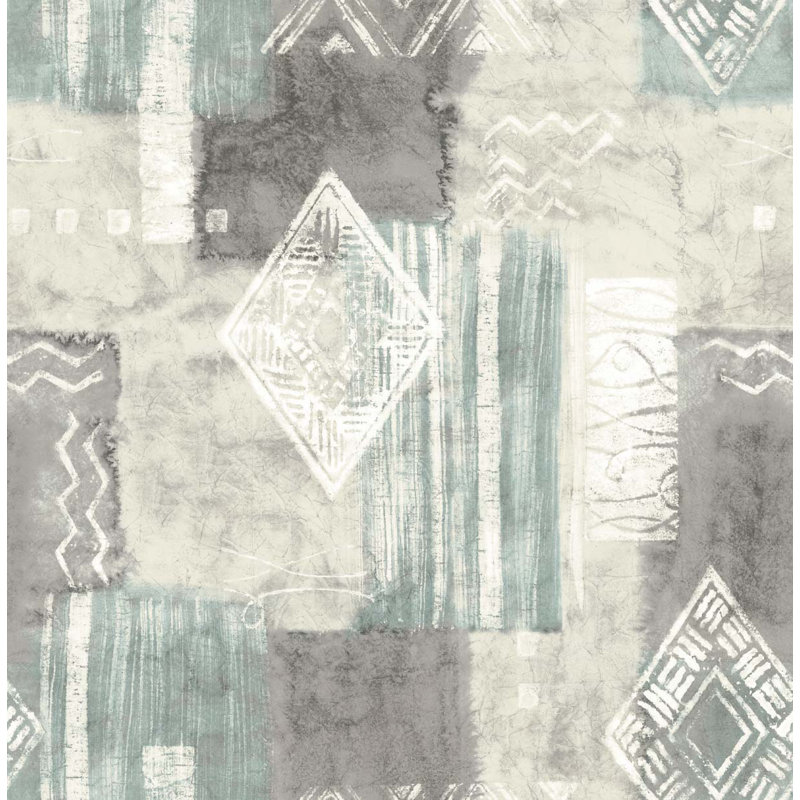 Getrude Abstract Roll, Metallic Silver/Blue