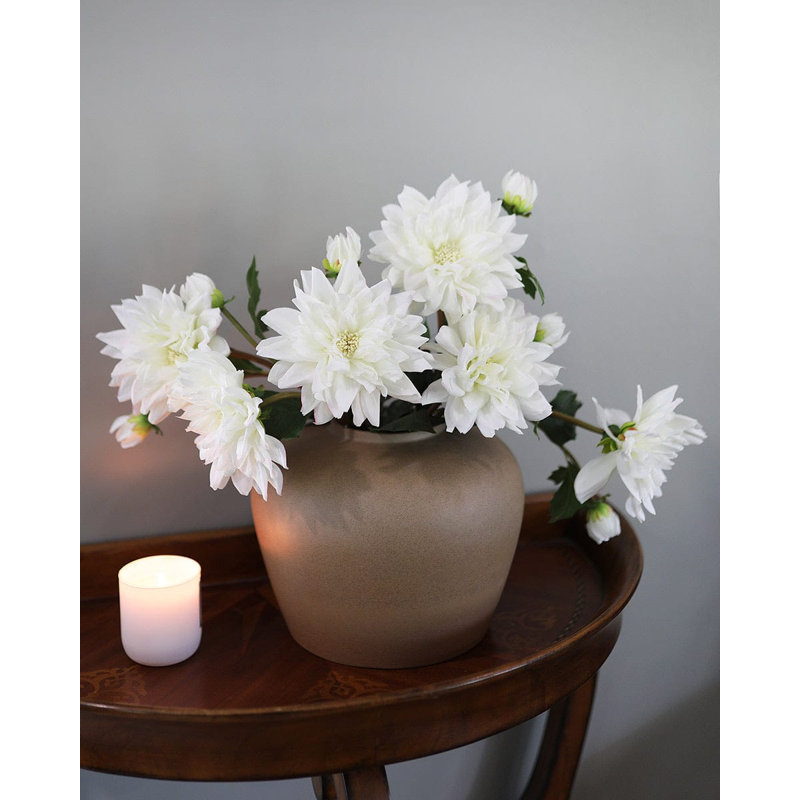 Dahlia artificiel blanc 20,5 po, White