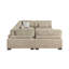 Canapé modulaire brun contemporain avec repose-pieds 6 pièces avec coussins confortables