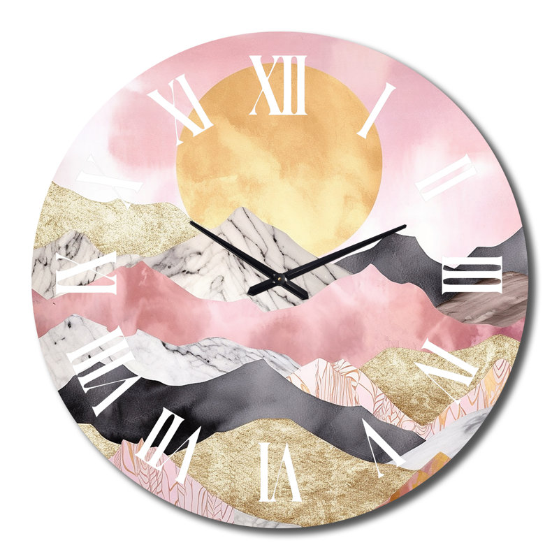 Horloge murale Vibrant Mountain, Très grand