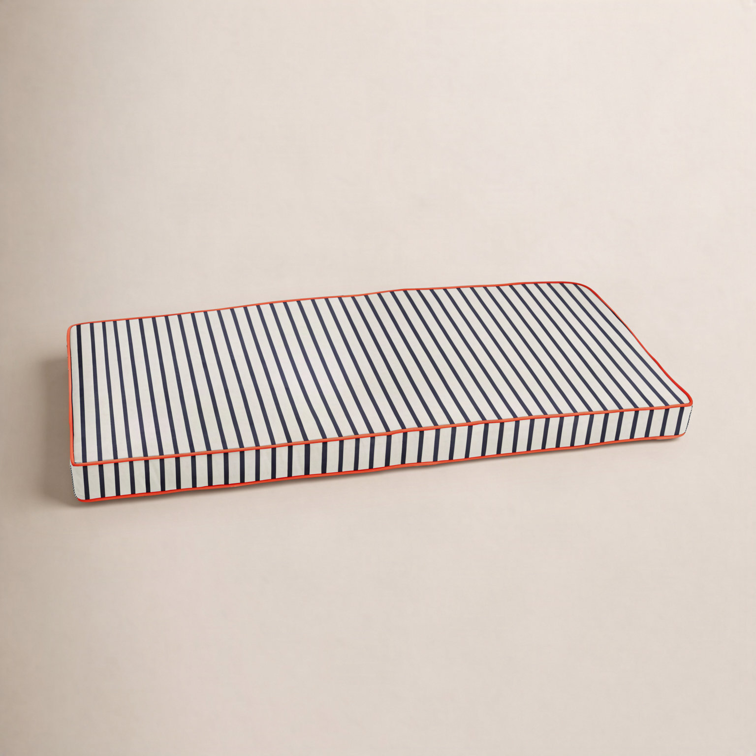 Striped Outdoor Bench Cushion, 2" H x 45" W x 18" D