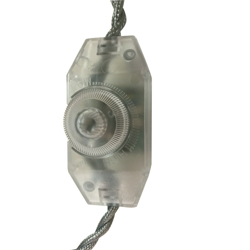 Cordon de lampe torsadée couvert de tissu, Argent
