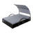 Outdoor Steel Frame Sun Lounger with Adjustable Backrest,Patio Double Sunbed with Hidden Side Table and Arched Armrests,Suitable for Patio Pool Deck,Garden,Backyard-43188110