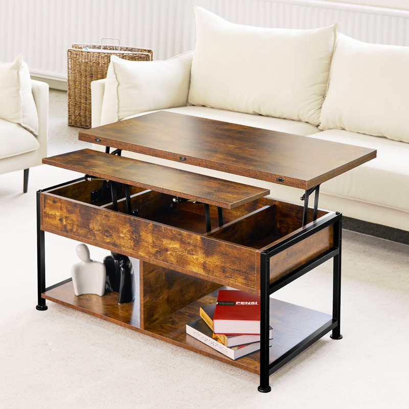 Table basse à plateau relevable 40 po avec rangement