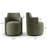 19" Upholstered Fully Assembled Swivel Dining Armchair-101219271
