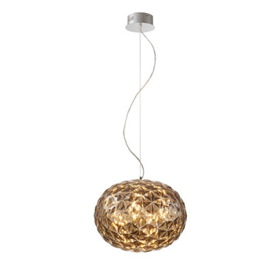 Luminaire suspendu 1 lumière DEL fumé Layan Layan