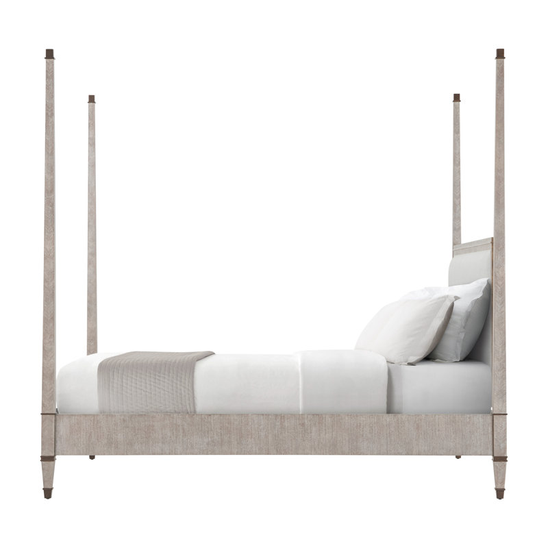 Markos Upholstered Poster Bed, Geo Coast, California King