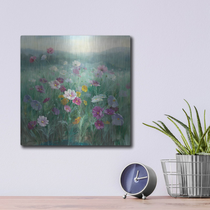 Winston Porter «Cosmos At Dawn» par Danhui Nai, art mural en métal, H 12 po x l 12 po