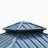 Aluminum Gazebo with Steel Canopy, Curtain,Outdoor  Permanent Hardtop Gazebo Canopy-98173397-109048900-109048901