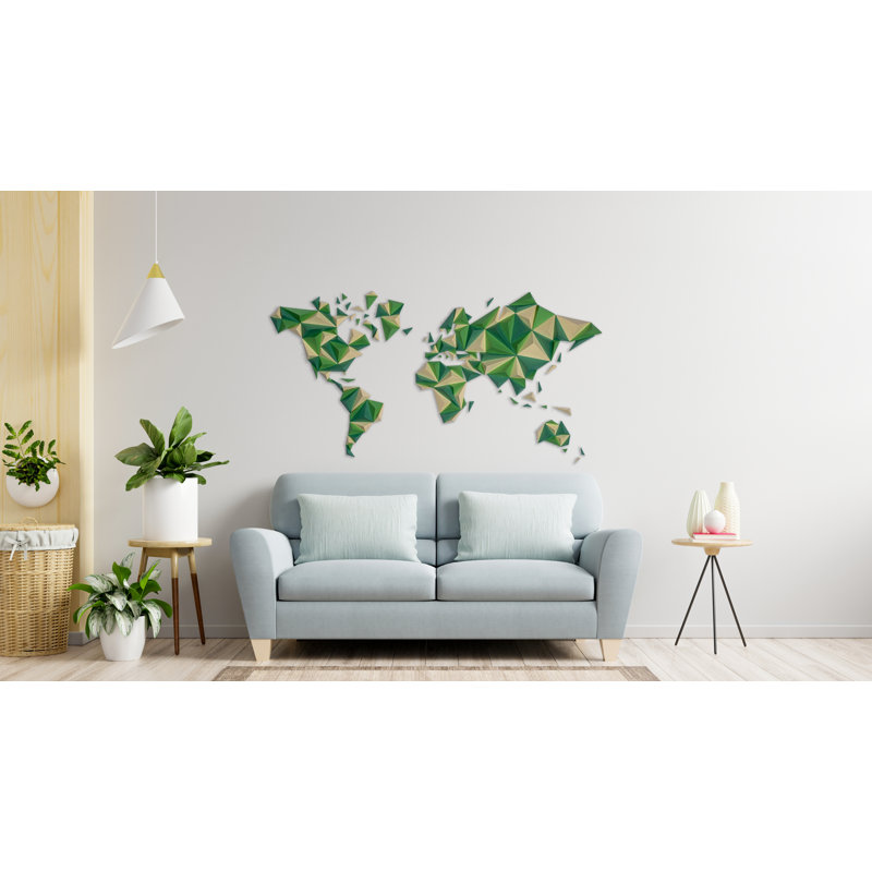 Geography Wall Decal, Green
