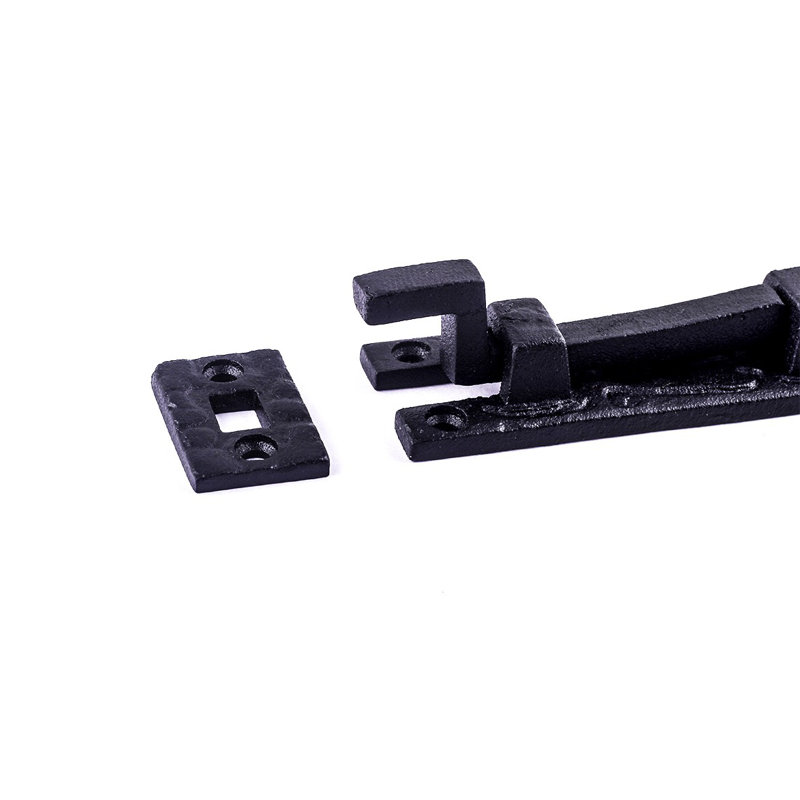Hand-Forged Iron Offset Necked Slide Bolt for Doors and Cabinets