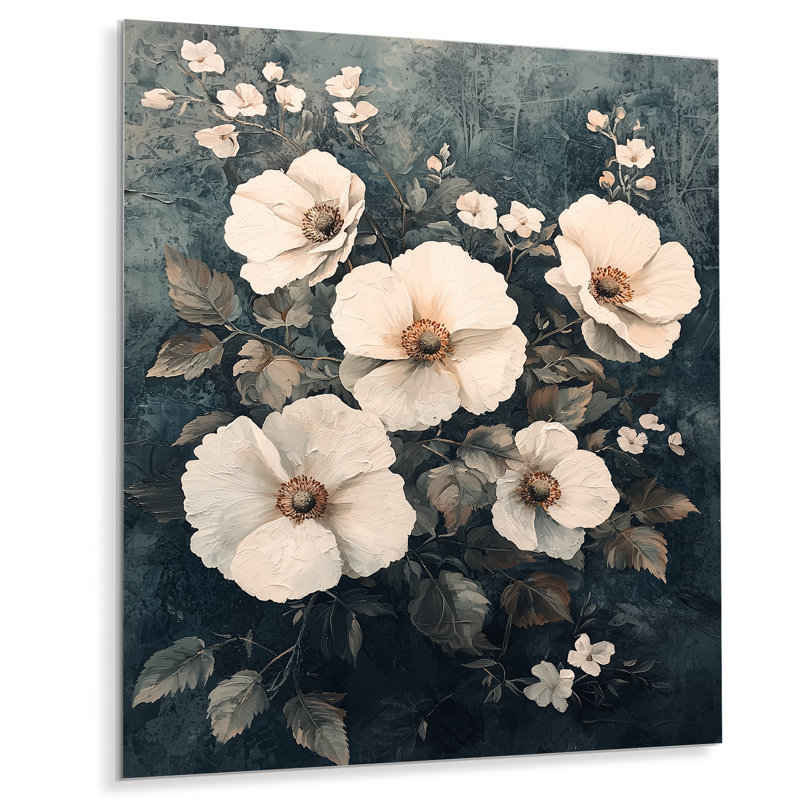 Kaiona - coquelicots, art mural traditionnel en métal, H 40 po x l 30 po