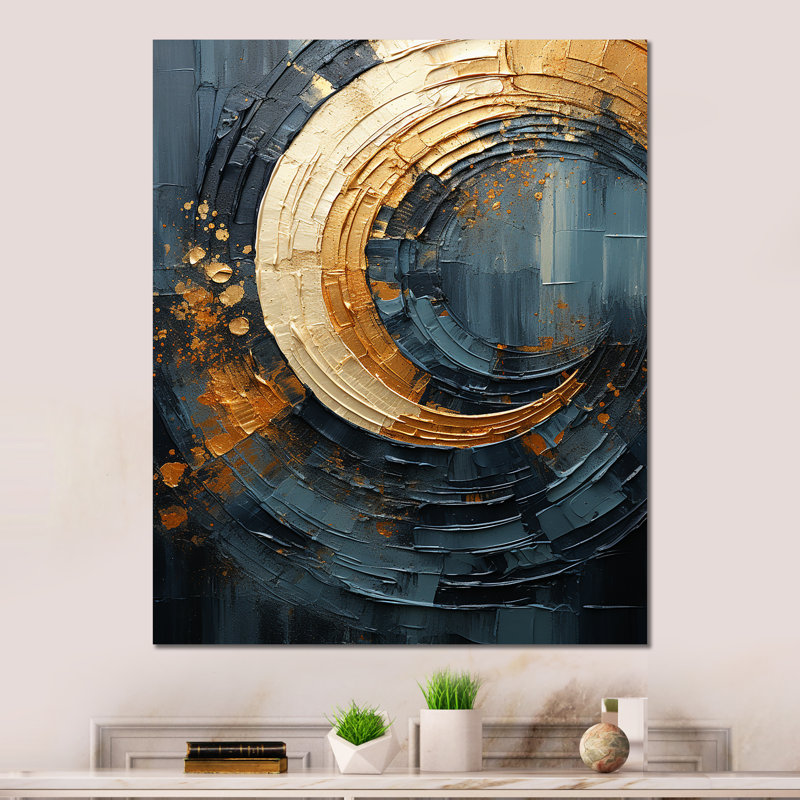«Golden Twilight Spiral I» sur, H 32 po x l 16 po x P 1 po