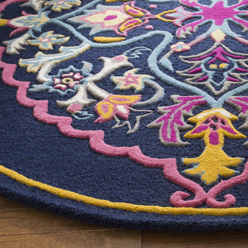 Blokzijl Hand Tufted Wool Oriental Rug, Round 7'