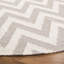 Vanderhoof Hand Woven Flat Weave Wool/Cotton Chevron Rug in Grey/Ivory-22512894
