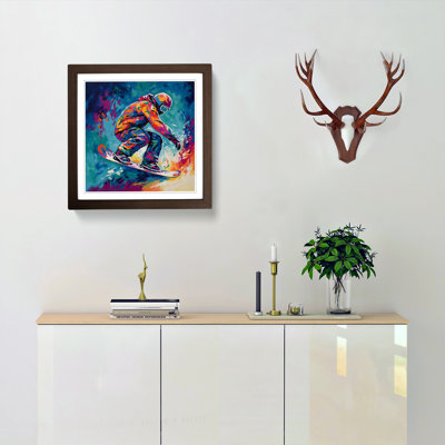 Snowboarding Fauvism - Framed Print