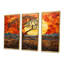 Savannah, coucher de soleil en safari africain dans les teintes 4 - décoration murale mosaïque bohème-103155840-103155836