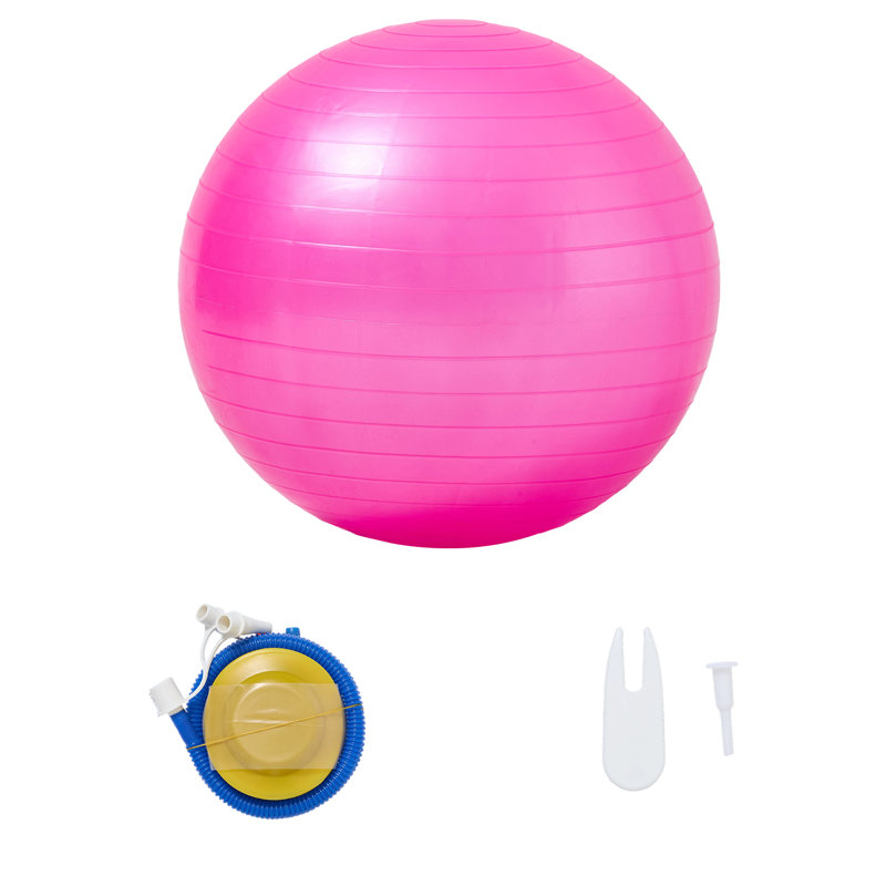 Anti-Burst Inflatable Exercise Ball, Pink