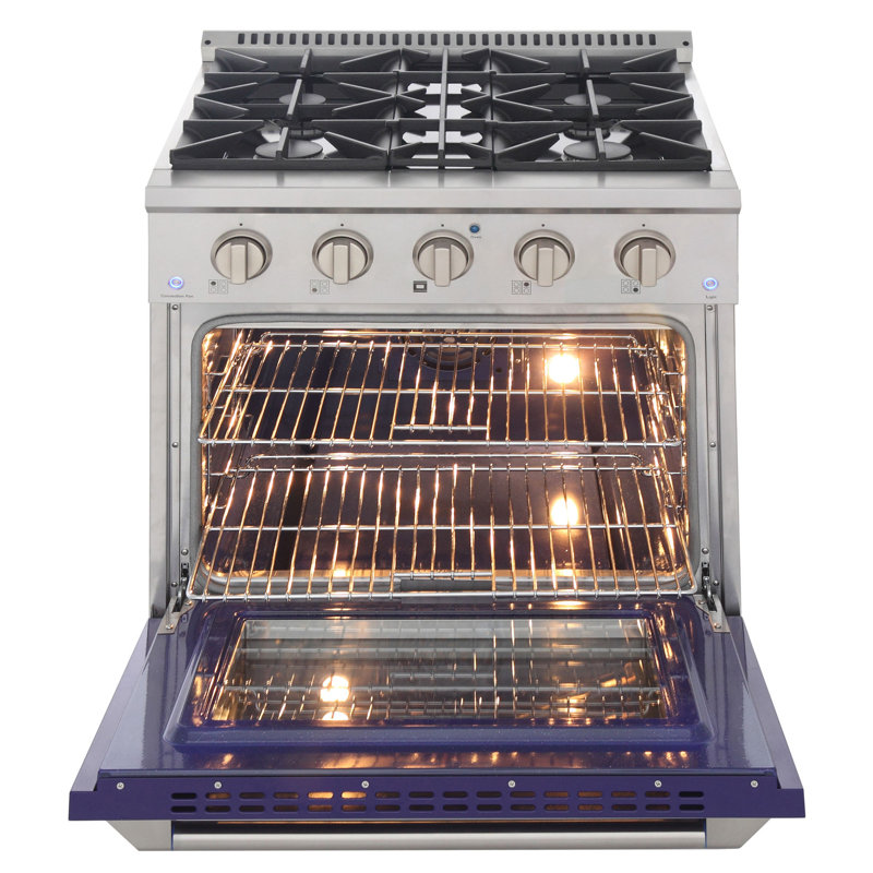 Kucht 30" 4.2 Cubic Feet Free Standing Range, Blue, Natural Gas