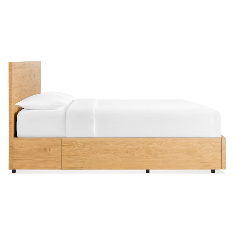 Homecoming Solid Wood Storage Bed, King, White Oak