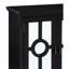 Armoire moderne en bois traditionnel, noir antique, portes miroir, rangement intérieur à 1 tablette, finition noire, bois, portes-338319017