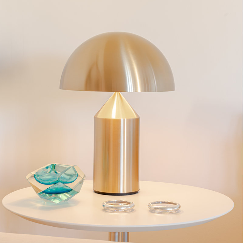 Atollo Table Lamp, Gold, 19.7" H x 15" W x 15" D