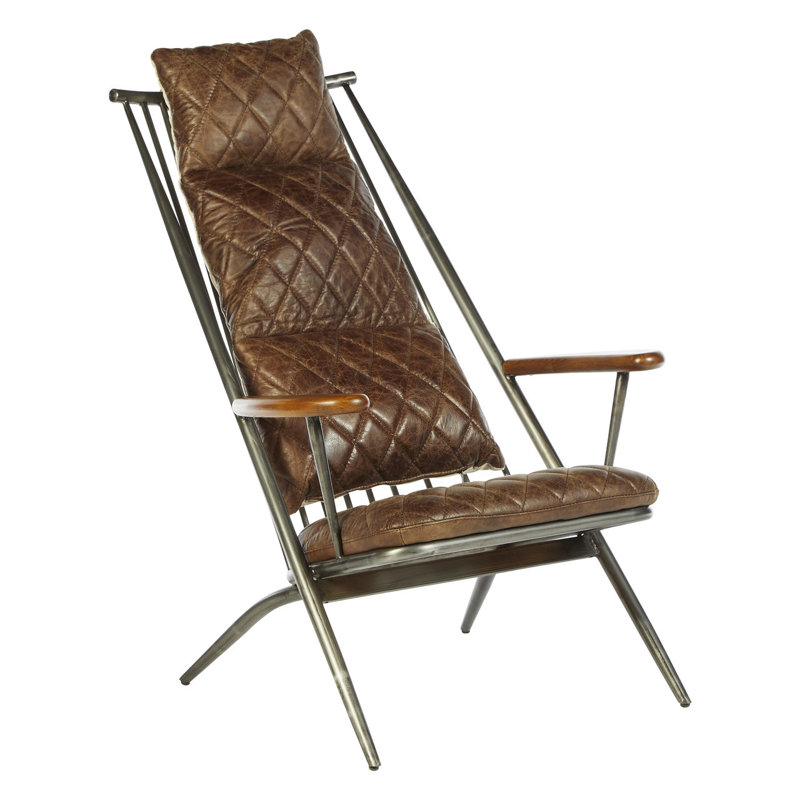 Orono Leather Accent Chair, Brown