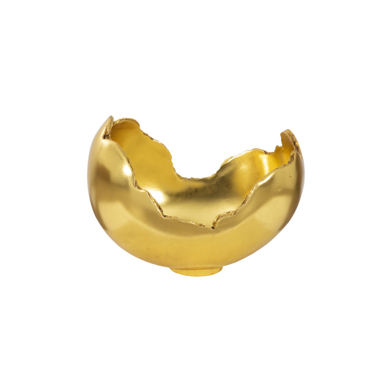 Bol Burled, résine, finition feuille d'or