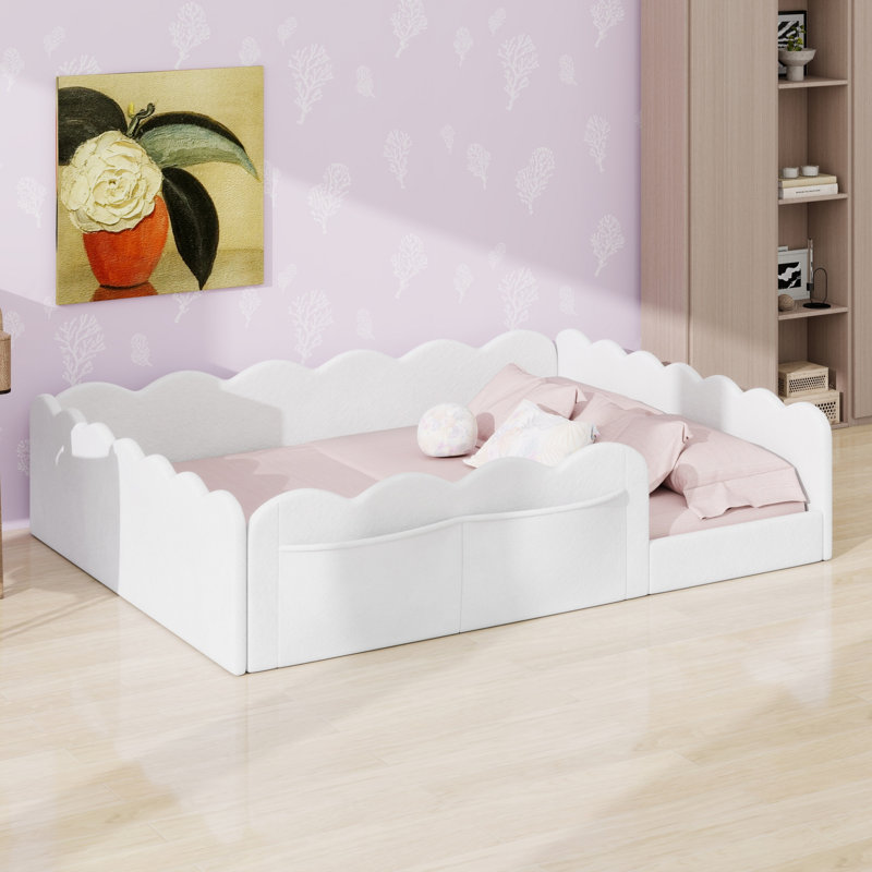Lit rembourré polyvalent pour chambres d'amis, White