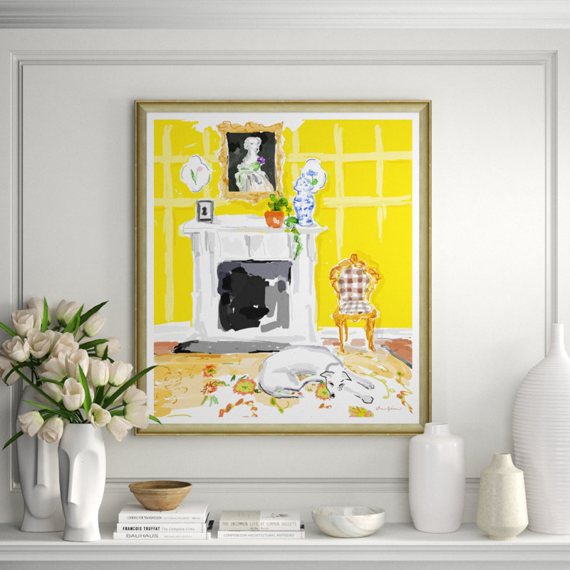 Missing You Giclee Print by Dana Gibson, Gold, 43" H x 38" W x 1.75" D