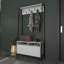 Andreous Hall Tree 37'' Wide with Shoe Storage-1905467396