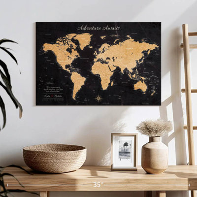 Personalized Adventure Awaits III Push Pin World Amitabh