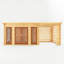 23ft x 10ft Studio Pent Log Cabin With Slatted Area With UPVC Windows & Doors (44mm)-105863347