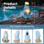 Statue de jardin solaire Beach Gnome, pour patio, cadeau de Noël de Pâques pour les amoureux du jardin, balcon, cour, cadeau de fête des Mères