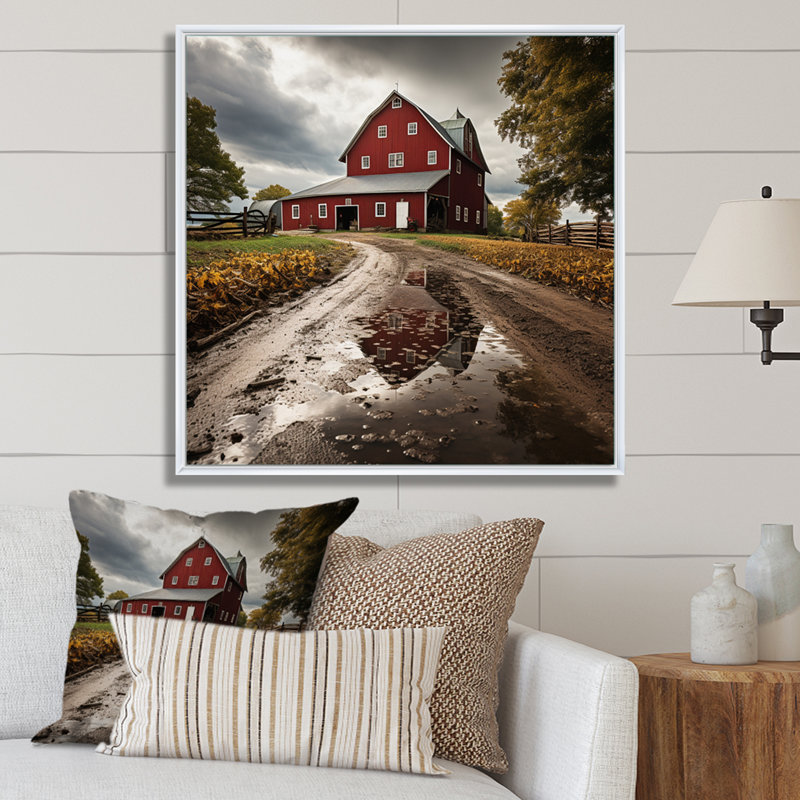 Farm Farmstead Delight Muted II - Countryside Canvas Print, H 16 po x l 16 po x P 1 po, Cadre flottant blanc