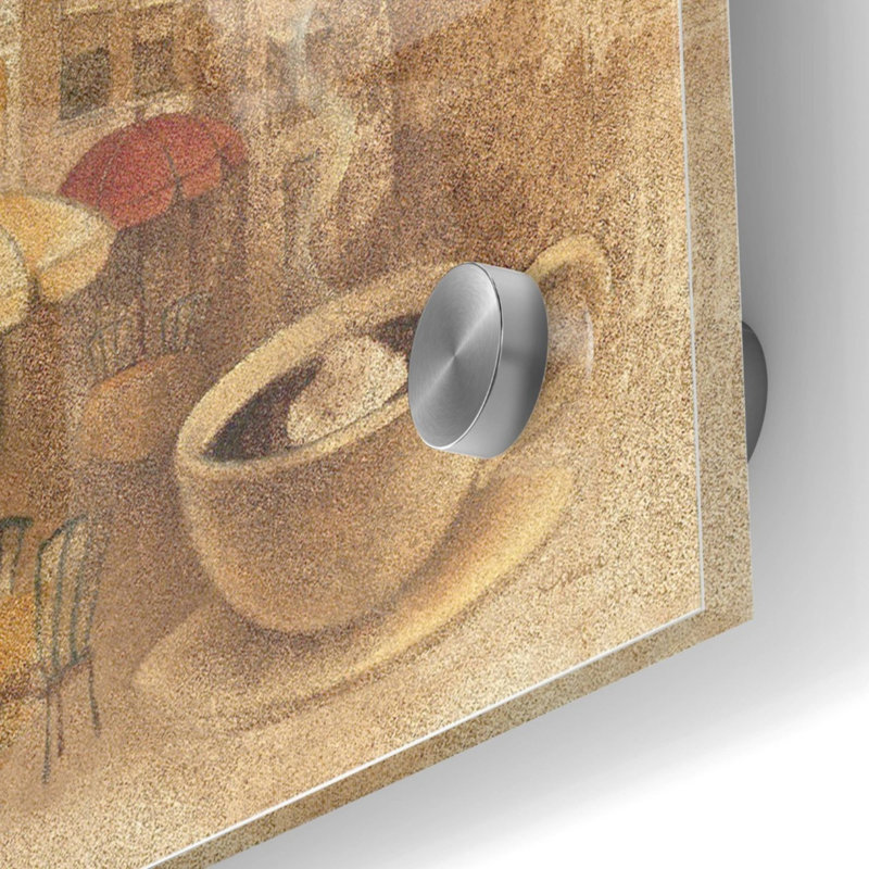 «Café de Paris II» par Albena Hristova, art mural en verre acrylique, H 24 po x l 24 po x P 0,13 po