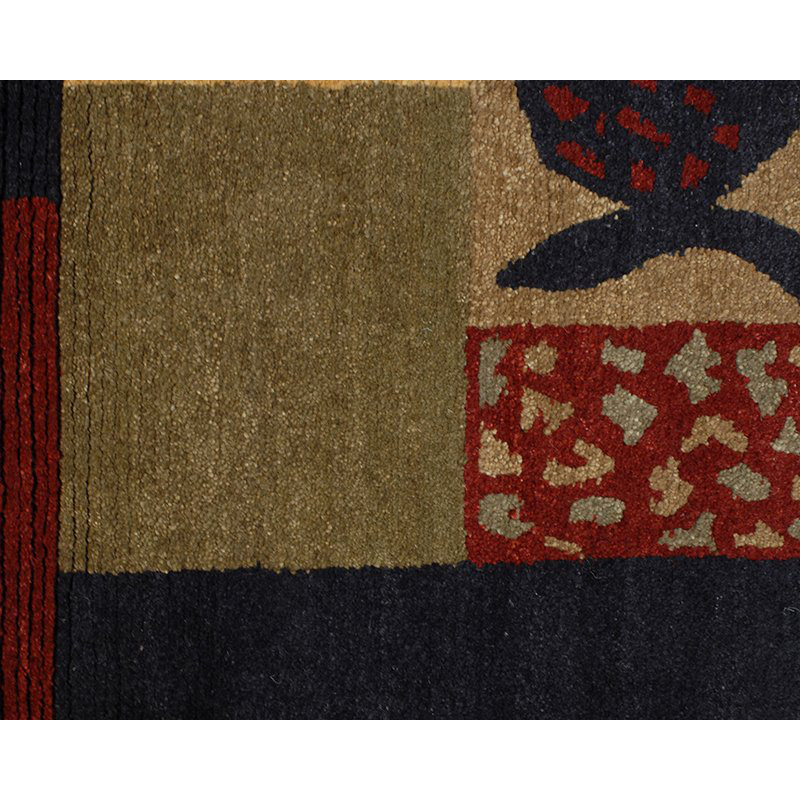 Lagoon Wool Geometric Area Rug in Purple/Red, Rectangle 11' x 17'