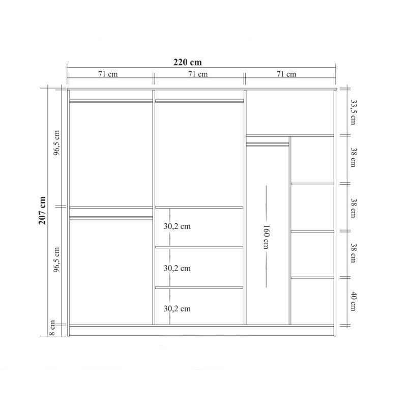 Armoire Thelma, Blanc